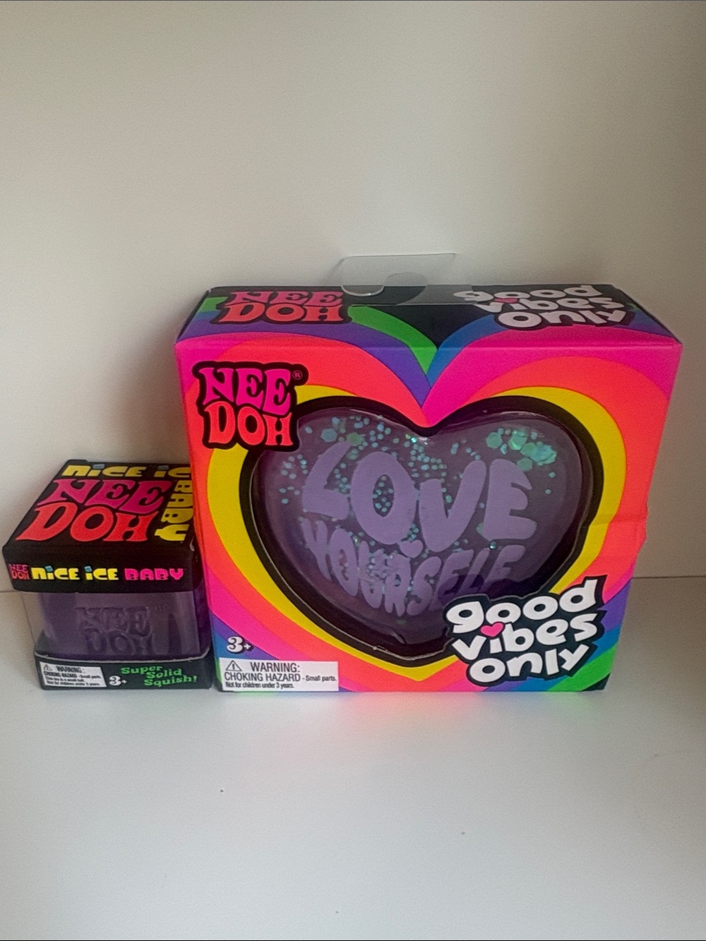 Nee Doh Good Vibes Only Heart Stress Ball - Purple Nice Ice purple. Sealed.